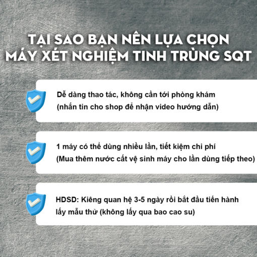 Máy Xét Nghiệm Tinh Trùng Tại Nhà Sperm Quality Test Kit SQT- Sử dụng được nhiều lần - Ảnh 3