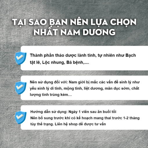 Viên Uống Nhất Nam Dương - Cải Thiện Yếu Sinh Lý - Ảnh 3