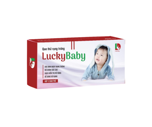 Que Thử Rụng Trứng Lucky Baby (Hộp 12 Que Thử) - Bản To, Độ Chính Xác Đạt 99,9%