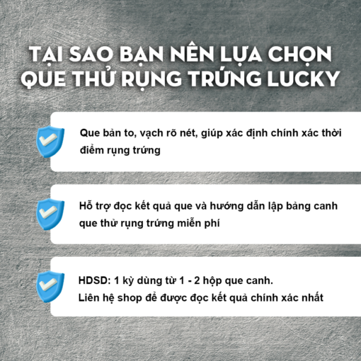 Que Thử Rụng Trứng Lucky Baby (Hộp 12 Que Thử) - Bản To, Độ Chính Xác Đạt 99,9% - Ảnh 2