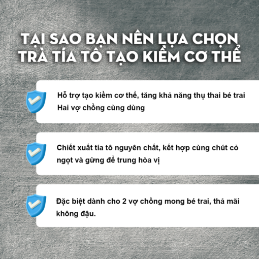 Trà Tía Tô Lucky Baby Kiềm Hóa Cơ Thể - Hỗ Trợ Sinh Con Trai - Ảnh 2