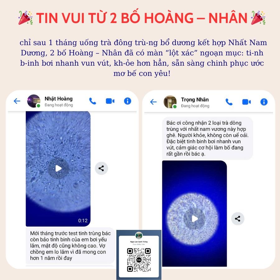 2 bố Hoàng Nhân sau khi uống trà đông trùng bổ dương 
