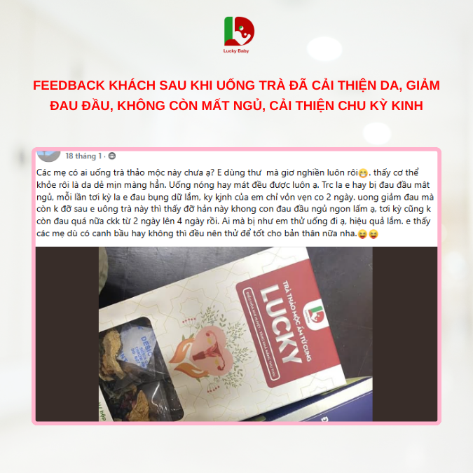 Feedback khách hàng sau khi sử dụng trà THẢO MỘC LÀM ẤM TỬ CUNG