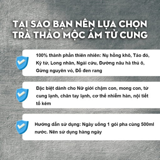 Trà Thảo Mộc Lucky - Làm Ấm Tử Cung, Điều Hòa Khí Huyết, Tăng Khả Năng Thụ Thai - Ảnh 2