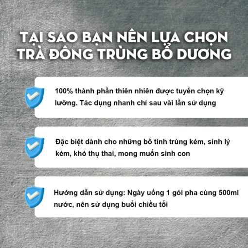 Trà đông trùng bổ tinh trùng