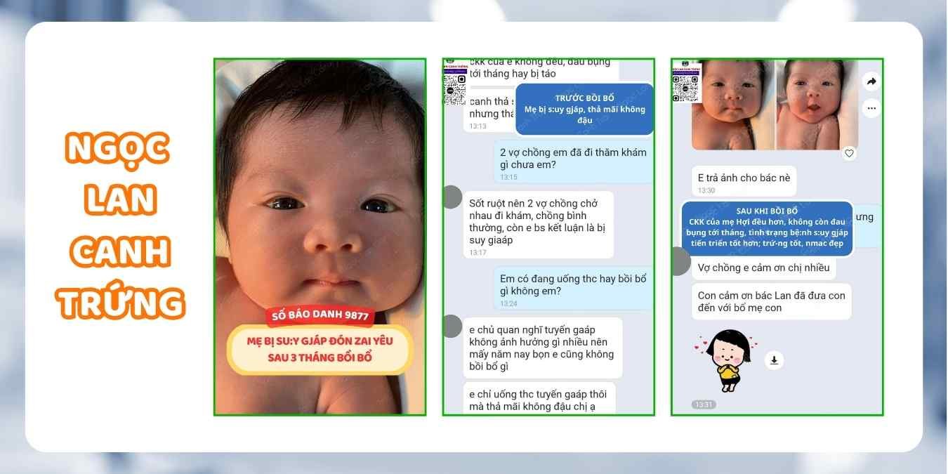 Mẹ Hợi bị suy giáp, bồi bổ  3 tháng đã sinh con trai thành công