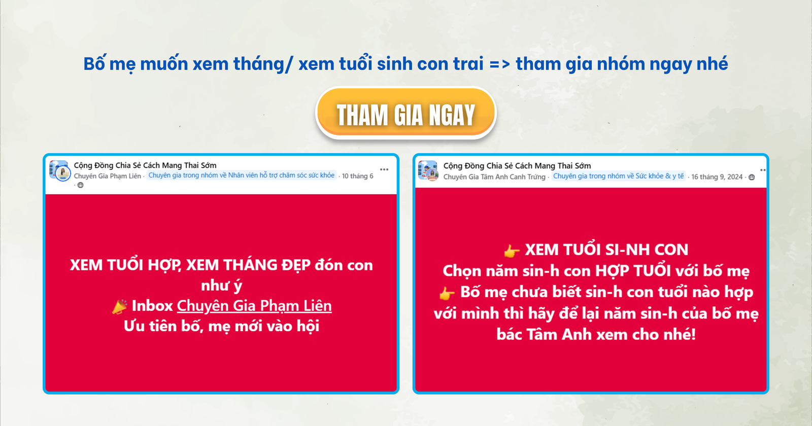 Xem tháng sinh con trai