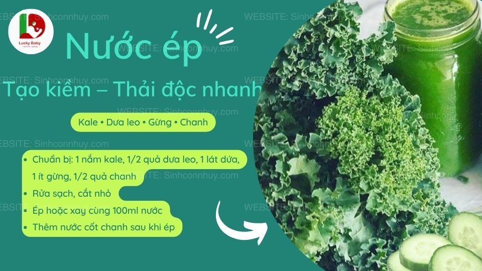 Ảnh minh họa: Nước ép kale tạo kiềm