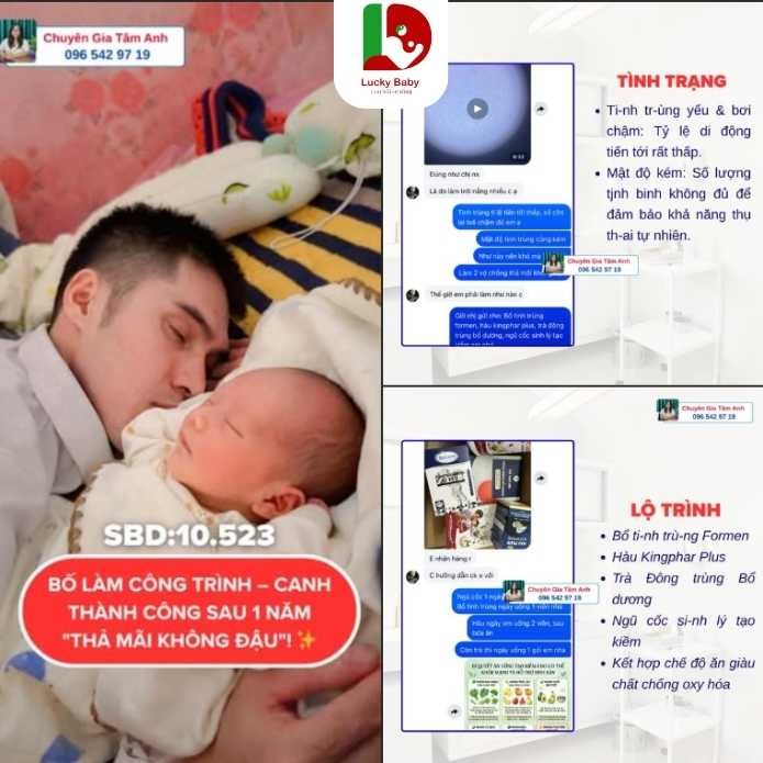 Bố Nghiệm đã đón con thành công sau khi sử dụng sản phẩm