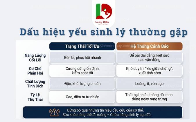 Ảnh minh họa: Dấu hiệu yếu sinh lý thường gặp