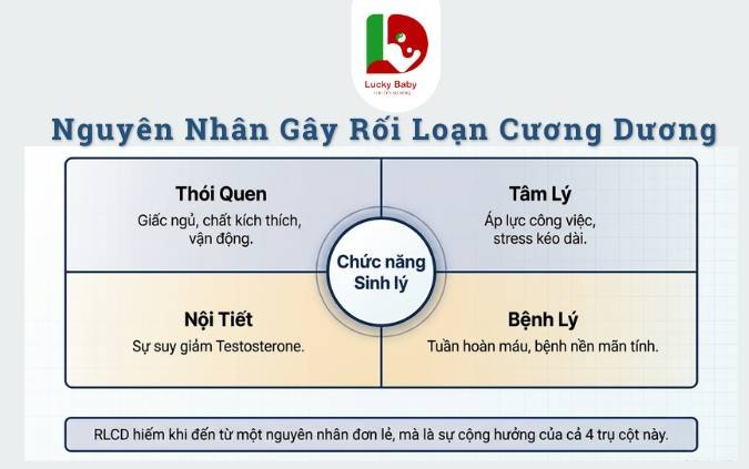 Ảnh minh họa : Nguyên nhân gây rối loạn cương dương phổ biến